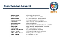 Clasificados Level 5_SB2016